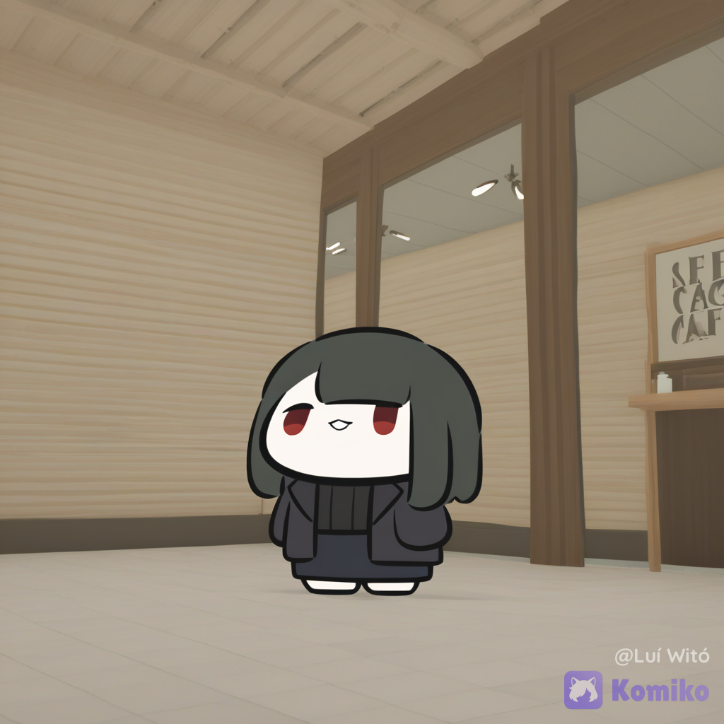 [bubble-chibi-style], 1boy, @fyori-m-tolstoy-cL0Z, wide shot, cafe
