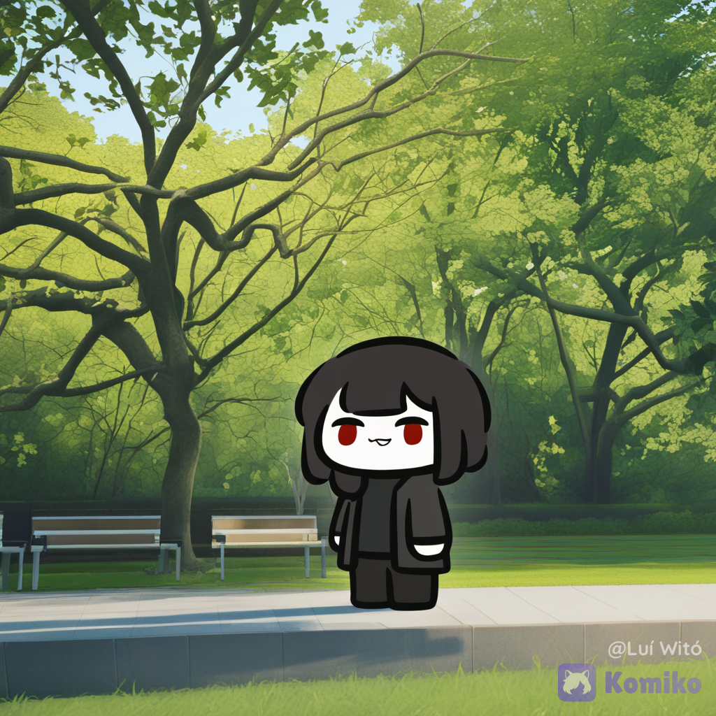 [bubble-chibi-style], 1boy, @fyori-m-tolstoy-cL0Z, wide shot, park