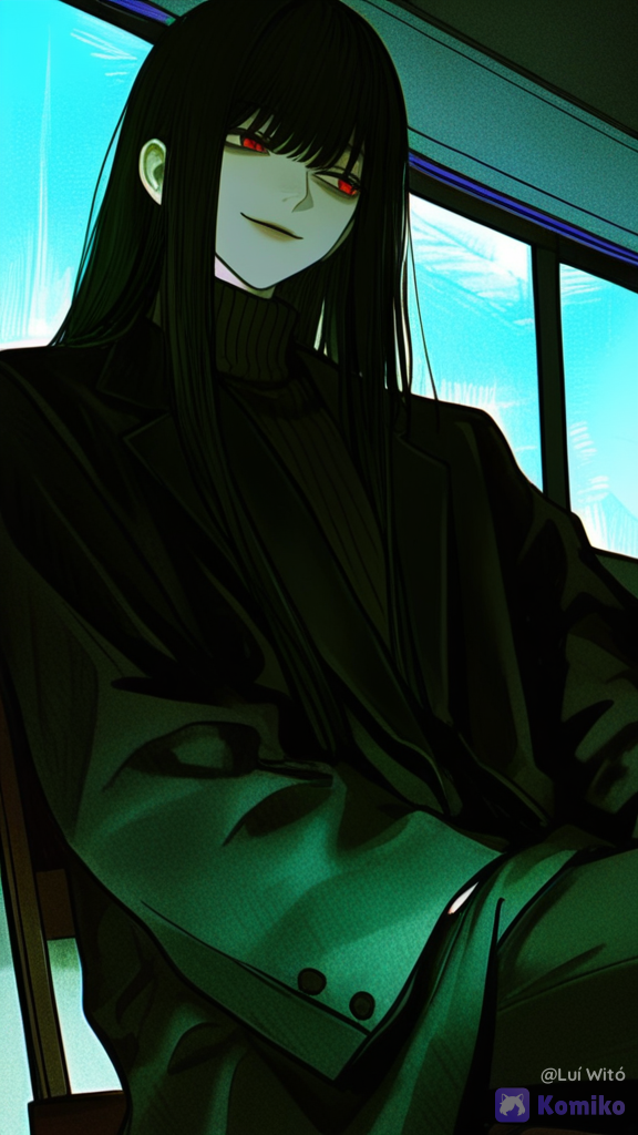 [sweet-painting-style], 1boy, man, @fyori-m-tolstoy-cL0Z, smile, window light, sitting on a chair, in the kitchen, looking away, wide shot