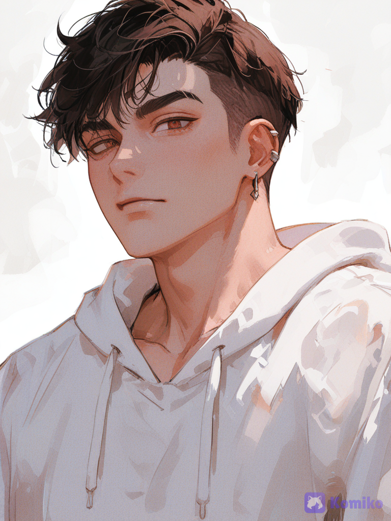 @tj-tucker-qKav, extreme closeup, [brushstroke-portrait-style], looking at viewer, only face, intense look, face focus, cropped face, portrait, white hoodie, front view